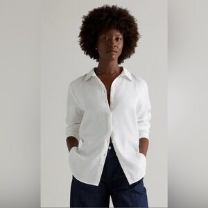 Quince White Linen Button Down